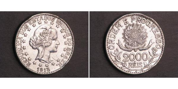 2000 Reis Brasilien Silber 