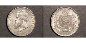 2000 Reis Empire of Brazil (1822-1889) Silber Peter II. (Brasilien) (1825 - 1891)