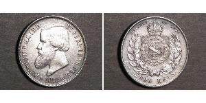 2000 Reis Empire of Brazil (1822-1889) Silber Peter II. (Brasilien) (1825 - 1891)