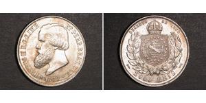 2000 Reis Empire of Brazil (1822-1889) Silber Peter II. (Brasilien) (1825 - 1891)