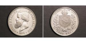 2000 Reis Empire of Brazil (1822-1889) Silber Peter II. (Brasilien) (1825 - 1891)