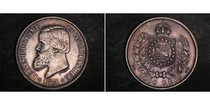 2000 Reis Empire of Brazil (1822-1889) Silber Peter II. (Brasilien) (1825 - 1891)