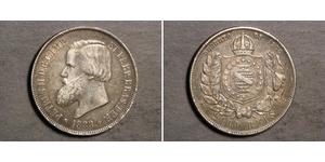 2000 Reis Empire of Brazil (1822-1889) Silber Peter II. (Brasilien) (1825 - 1891)