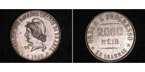 2000 Reis Brazil Silver 