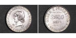 2000 Reis Brazil Silver 