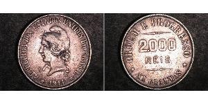 2000 Reis Brazil Silver 