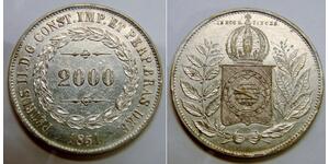 2000 Reis Brazil Silver 