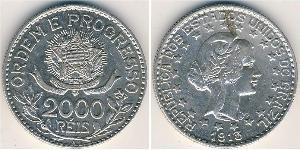 2000 Reis Brazil Silver 