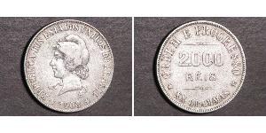 2000 Reis Brazil Silver 
