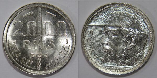 2000 Reis Brazil Silver 