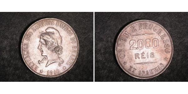 2000 Reis Brazil Silver 