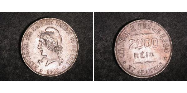 2000 Reis Brazil Silver 