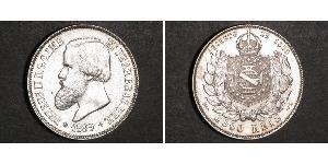 2000 Reis Empire of Brazil (1822-1889) Silver Pedro II of Brazil (1825 - 1891)