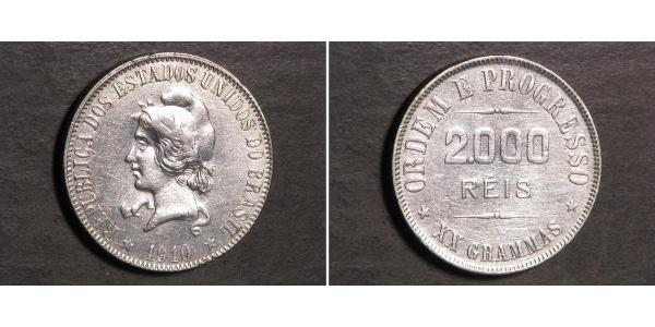 2000 Reis 巴西 銀 