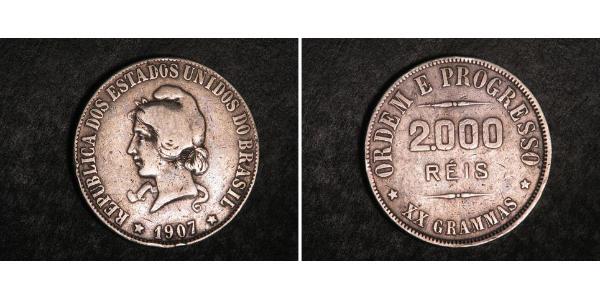 2000 Reis 巴西 銀 