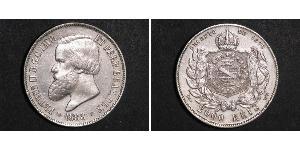 2000 Reis 巴西帝國 (1822 - 1889) 銀 佩德罗二世 (巴西) (1825 - 1891)