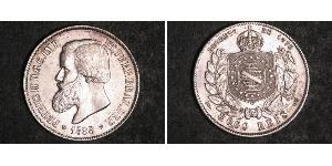 2000 Reis 巴西帝國 (1822 - 1889) 銀 佩德罗二世 (巴西) (1825 - 1891)