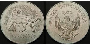 2000 Rupia Indonesia Plata 