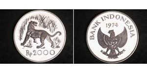 2000 Rupia Indonesia Plata 