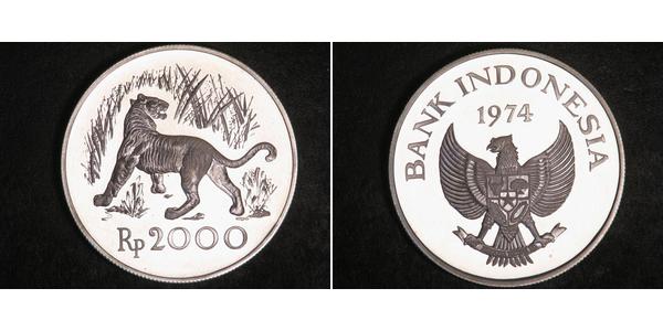 2000 Rupia Indonesia Plata 