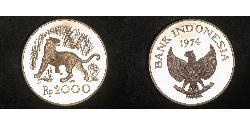 2000 Rupia Indonesia Plata 