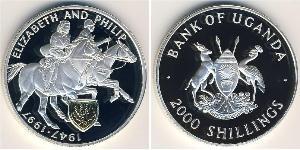 2000 Shilling Uganda Silver 