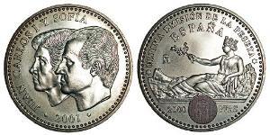 2000 Песета Королівство Іспанія (1976 - ) Срібло Хуан Карлос I (1938 - )