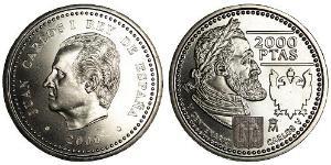 2000 Песета Королівство Іспанія (1976 - ) Срібло Хуан Карлос I (1938 - )
