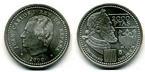 2000 Песета Королівство Іспанія (1976 - ) Срібло Хуан Карлос I (1938 - )