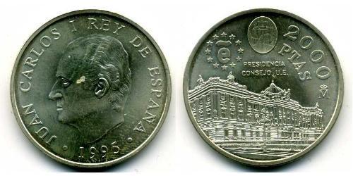 2000 Песета Королівство Іспанія (1976 - ) Срібло Хуан Карлос I (1938 - )