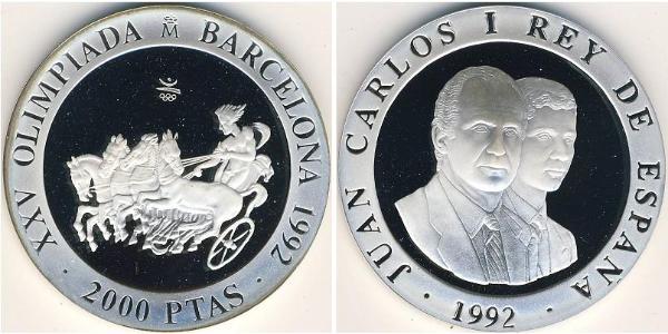 2000 Песета Королівство Іспанія (1976 - ) Срібло 