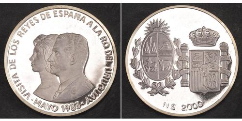 2000 Песо Уругвай Серебро 