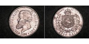 2000 Рейс Бразильська імперія (1822-1889) Срібло Педру II (імператор Бразилії) (1825 - 1891)