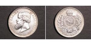2000 Рейс Бразильська імперія (1822-1889) Срібло Педру II (імператор Бразилії) (1825 - 1891)