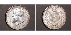 2000 Рейс Бразильська імперія (1822-1889) Срібло Педру II (імператор Бразилії) (1825 - 1891)