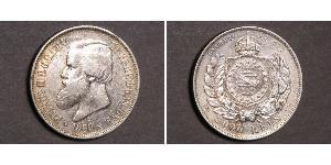 2000 Рейс Бразильська імперія (1822-1889) Срібло Педру II (імператор Бразилії) (1825 - 1891)