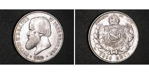 2000 Рейс Бразильська імперія (1822-1889) Срібло Педру II (імператор Бразилії) (1825 - 1891)