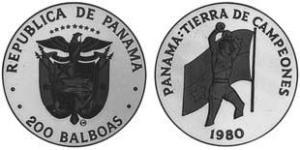 200 Balboa Panamá Platino 