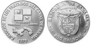 200 Balboa Panamá Platino 