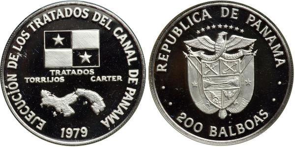 200 Balboa Panamá Platino 