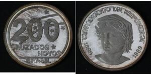 200 Cruzeiro Brasil Plata 