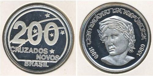 200 Cruzeiro Brasilien Silber 