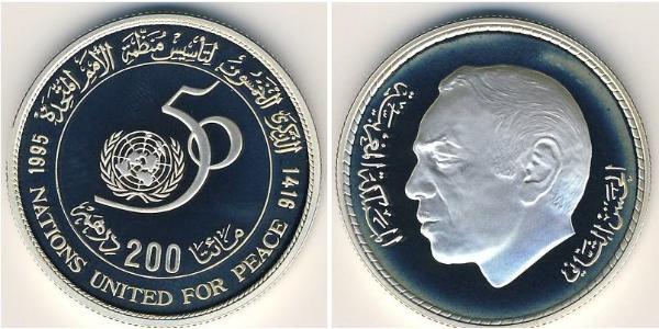 200 Dirhem Marokko Silber 