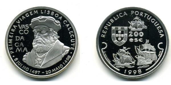 200 Escudo Portogallo (1975 - ) Argento 