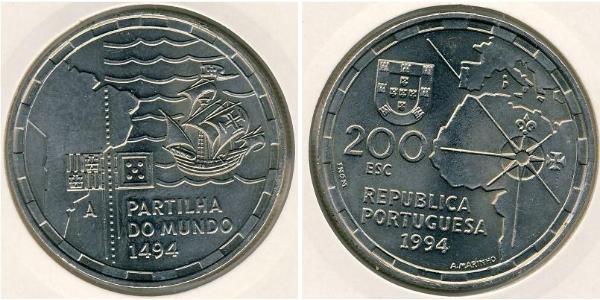 200 Escudo Portogallo (1975 - ) Argento 