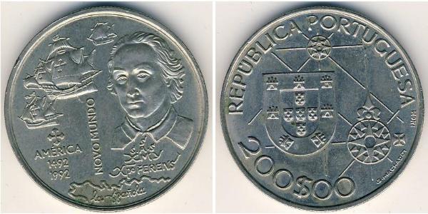 200 Escudo Republica Portuguesa (1975 - ) Kupfer/Nickel 