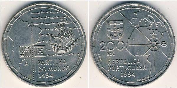 200 Escudo Republica Portuguesa (1975 - ) Kupfer/Nickel 