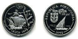 200 Escudo Republica Portuguesa (1975 - ) Plata 