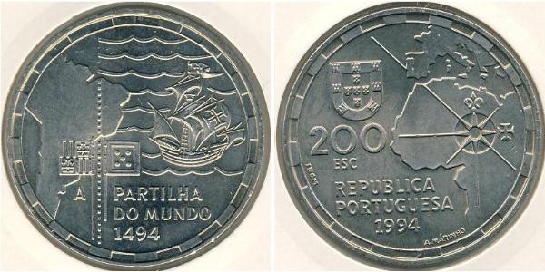 200 Escudo Republica Portuguesa (1975 - ) Silber 