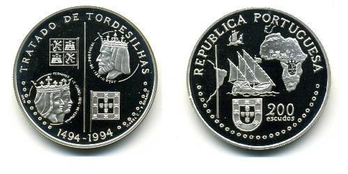 200 Escudo Portuguese Republic (1975 - ) Silver 